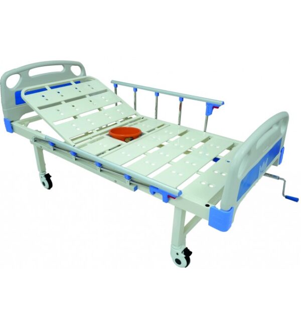 Semi Fowler Cot With Commode/Toilet Pot With Wheel